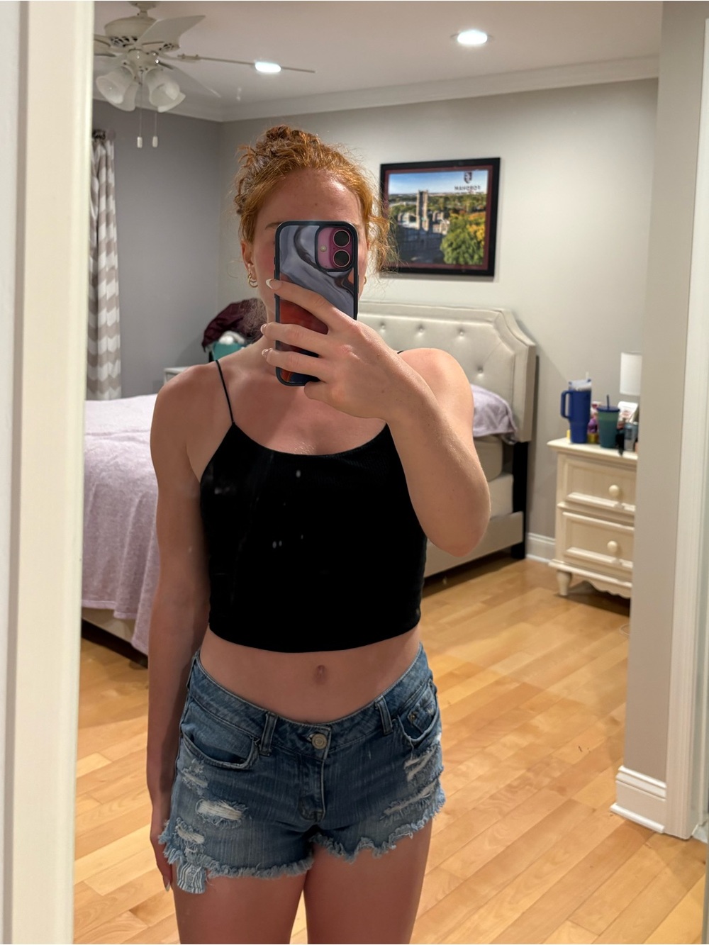 Aeropostale Jeans Shorts with Striped Pockets